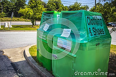 Recycling bins closed off due to covid-19 close side Editorial Stock Photo