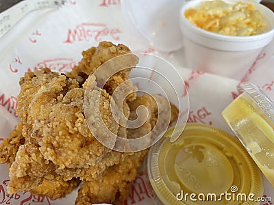 Wife Savers fried chicken macaroni and cheese Editorial Stock Photo