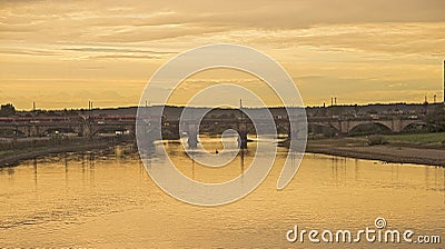 Augustus bridge, Dresden, Germany Stock Photo