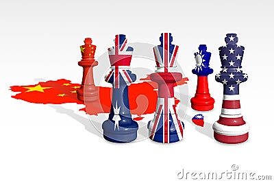 Aukus is a trilateral security pact between Australia, the United Kingdom, and the United States Stock Photo