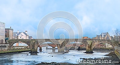 The Auld Brigg Ayr Scotland Stock Photo