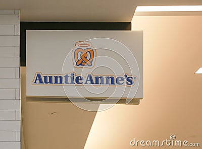 Auntie Anne`s is Original Pretzel and lemonade Editorial Stock Photo