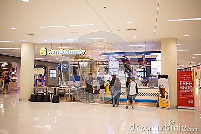 Auntie Anne`s shop. America Food Product Editorial Stock Photo