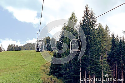 Auronzo di Cadore, Italy: Mountain lift in the summer Stock Photo