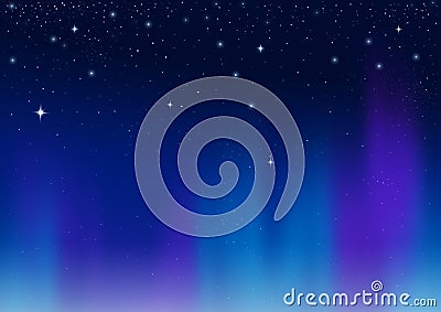 Aurora abstract background Cartoon Illustration