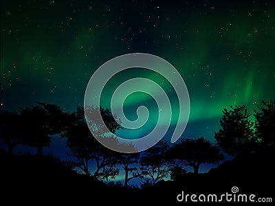 Aurora borealis Stock Photo