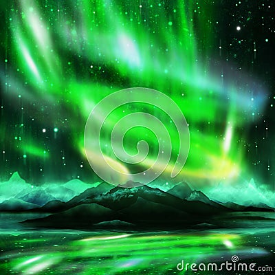 Aurora borealis Stock Photo
