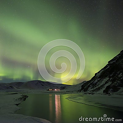 Aurora Borealis in all it's amazing glory. Stock Photo