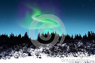 Aurora Borealis, Iceland Stock Photo