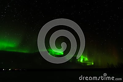 Aurora borealis in kattisberg, Sweden Stock Photo
