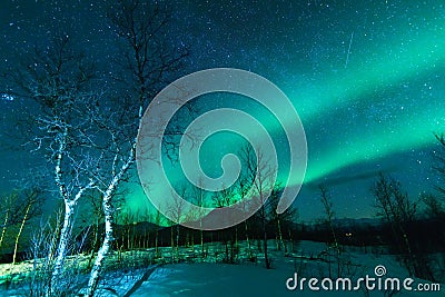 Aurora Borealis Northen lights phenomenon. Stock Photo