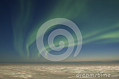 Aurora borealis and twilight Stock Photo