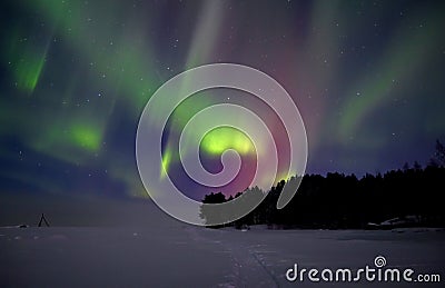 Aurora borealis Stock Photo