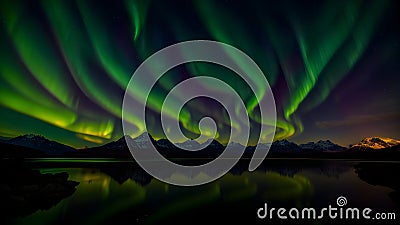 aurora northern lights landscape night sky of northern lights multi coloured borealis twilight nature space backgrounds Stock Photo