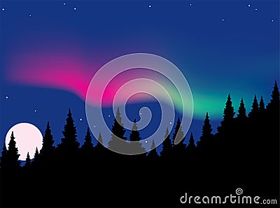 Aurora polaris Vector Illustration