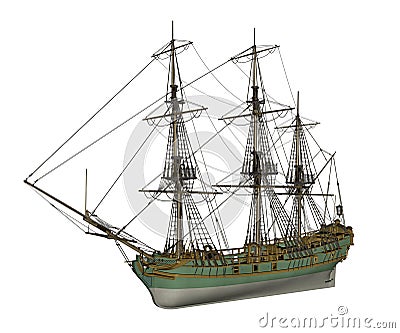 Aurora slave ship - 3D render Stock Photo