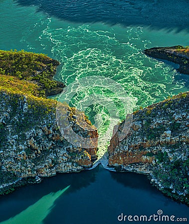 AUS - WA Horizontal Falls aerial Stock Photo