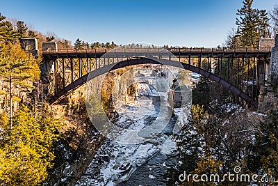 Ausable Chasm Bridge - Keeseville, NY Stock Photo