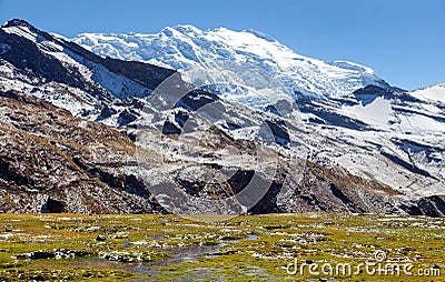 Ausangate Andes mountains in Peru Stock Photo