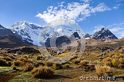 Ausangate Andes mountains in Peru Stock Photo
