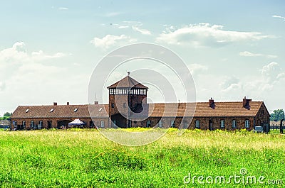 Auschwitz Birkenau Museum and Memorial, concentration camp Editorial Stock Photo