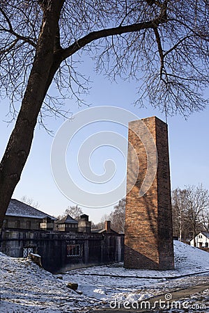 Auschwitz Gas Chamber - Poland Editorial Stock Photo