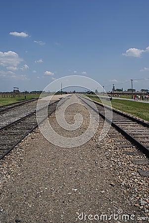 Auschwitz, Nazi concentration and extermination camp, World War II, Poland Editorial Stock Photo