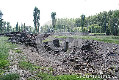 Auschwitz, Nazi concentration and extermination camp, World War II, Poland Editorial Stock Photo