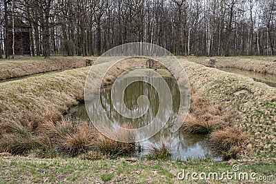 Auschwitz, Poland. Site where ashes from the crematoria at Auschwitz Birkenau concentration camp were disposed of. Editorial Stock Photo
