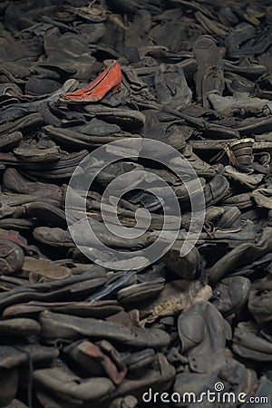 Auschwitz - shoes Editorial Stock Photo