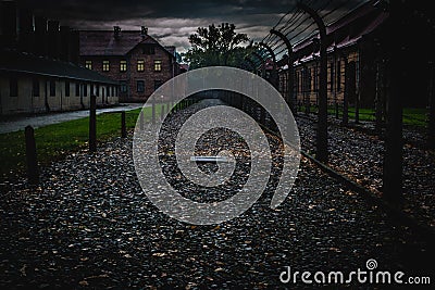 Auschwitz time Editorial Stock Photo