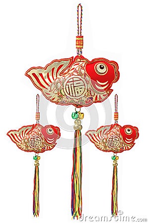 Auspicious Fish Ornaments Stock Photo