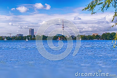 Aussenalster in Hamburg, Germany Stock Photo