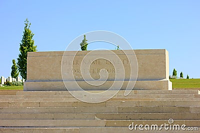 The austalian cemetery of the fisrt worldwar at villers bretonneux in picardy Editorial Stock Photo