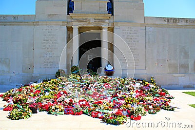 The austalian cemetery of the fisrt worldwar at villers bretonneux in picardy Stock Photo