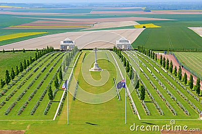 The austalian cemetery of the fisrt worldwar at villers bretonneux in picardy Stock Photo