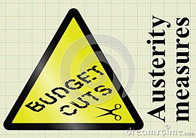 Austerity measures and budget cuts Vector Illustration