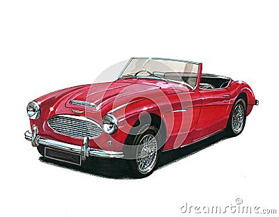 Austin Healey 100-Six Editorial Stock Photo