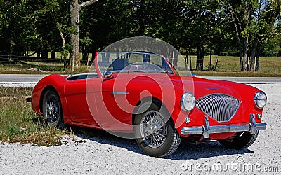 Austin Healy Sports Car Stock Photo