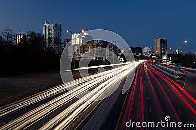 Austin Texas by night Editorial Stock Photo