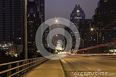 Austin Texas Skyline at night Stock Photo