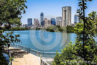 Austin Texas Trail with view Stock Photo