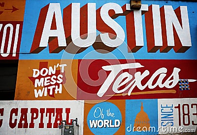 Austin, TX, 6th street Editorial Stock Photo