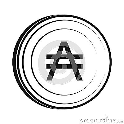Austral icon, simple style Stock Photo