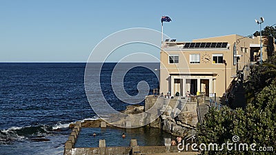 Australia: Coogee beach surf life saving club rock pool Editorial Stock Photo