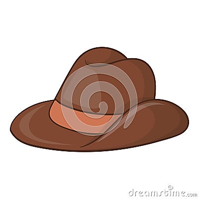 Australia cowboy hat icon, cartoon style Vector Illustration