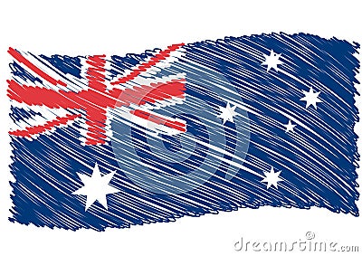 Australia flag art Stock Photo