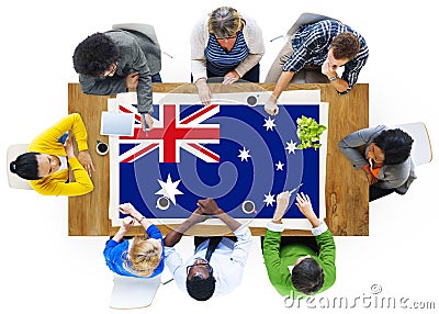 Australia Flag Country Nationality Liberty Concept Stock Photo