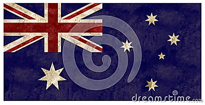 Australia Flag Grunge Metal Australian tin embossed Stock Photo