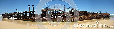 australia fraser island maheno shipwreck Stock Photo